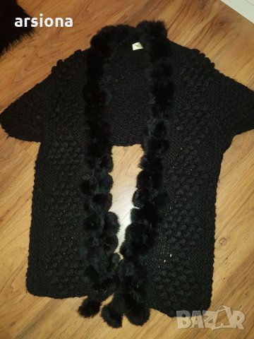 Жилетка болеро естествен косъм, снимка 2 - Жилетки - 27530381