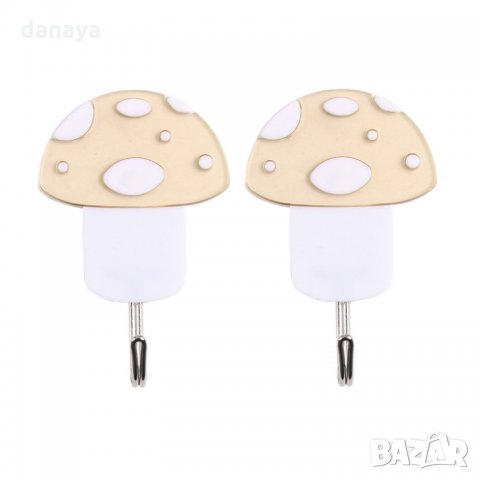 1848 Комплект самозалепващи закачалки Гъбки, 2 броя, снимка 5 - Закачалки - 32559465