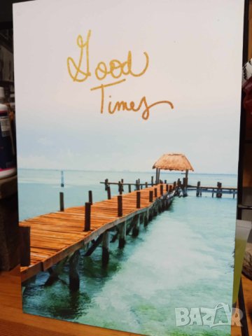картина пано Малдивите върху дървена плоскост, снимка 3 - Картини - 43504853
