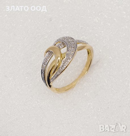 Златни пръстени-18К с диаманти, снимка 15 - Пръстени - 39790190