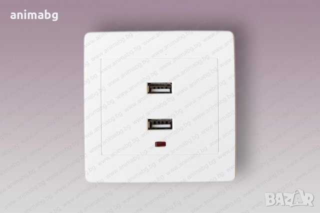 ANIMABG Розетка за стена 2 X USB със стабилизатор