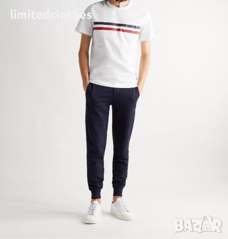 MONCLER Black Maglia Embossed Logo Slim Fit Мъжка Тениска size M (S), снимка 3 - Тениски - 43856712