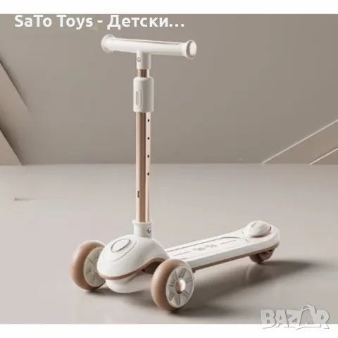 Музикална сгъваема детска тротинетка зелен,сив,черен,бял, снимка 4 - Детски велосипеди, триколки и коли - 49871203