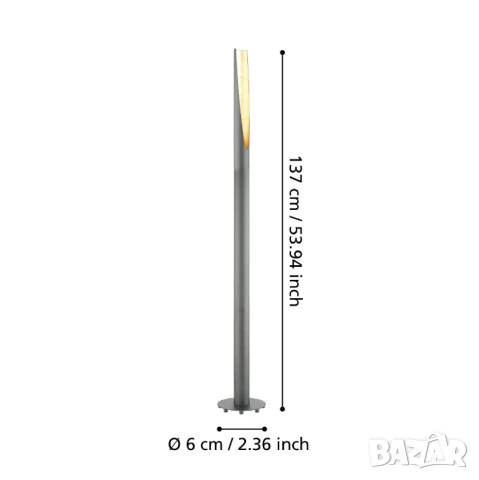 Стилен LED Подов/Колонен Лампион - Eglo Barbotto (модел 97584) –  с Изискан Дизайн!, снимка 5 - Лампиони - 50773936