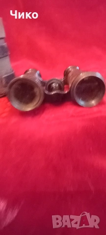 Френски стар бронзов бинокъл със калъф, снимка 6 - Антикварни и старинни предмети - 53309936