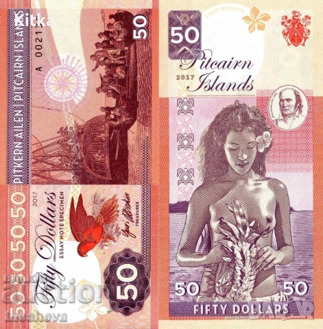 ИЗКЛЮЧИТЕЛНО РЯДКА- 50 Dollar Pitcairn Islands-UNC