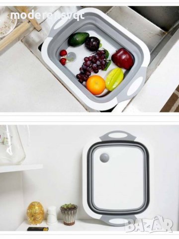 3в1 сгъваема кухненска дъска, купа и гевгир, снимка 2 - Аксесоари за кухня - 37487950