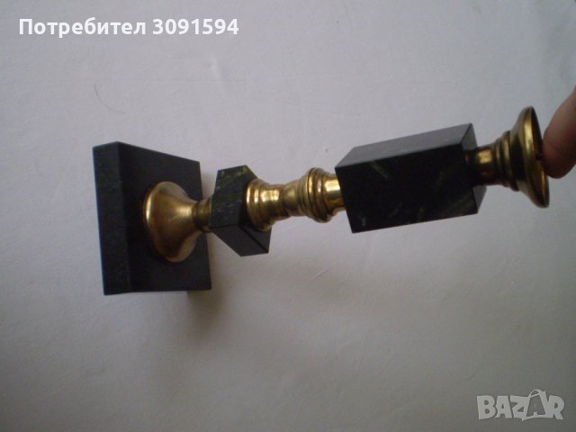 СТАР СВЕЩНИК месинга И МРАМОР, снимка 10 - Антикварни и старинни предмети - 40430211