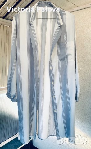 Дълга риза/туника/нощница PURA SETA 100% коприна, снимка 2 - Ризи - 42952495