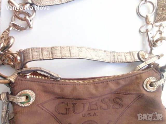 Guess оригинална ефектна чанта , снимка 6 - Чанти - 38499600