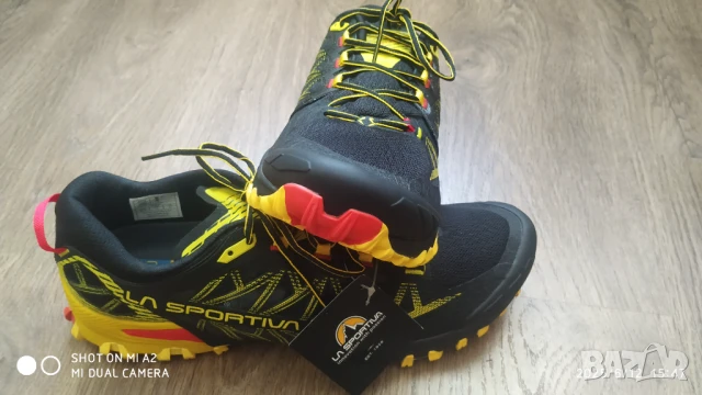 La Sportiva Bushido 3 Black/Yellow  45.5, снимка 7 - Маратонки - 50643865