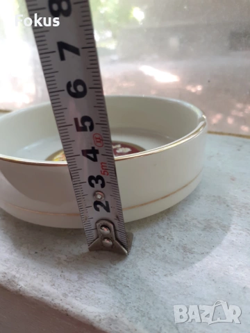 Пепелник порцелан Япония златно покритие 24 карата, снимка 6 - Антикварни и старинни предмети - 53416769