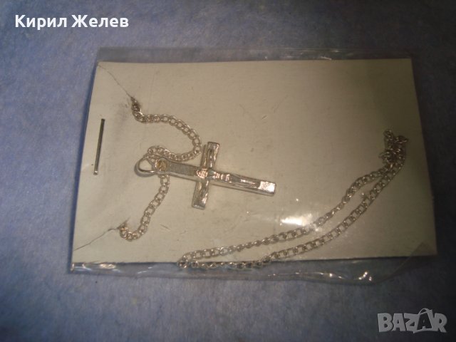 ПОСРЕБРЕНО НОВО КРЪСТЧЕ - РАЗПЯТИЕ с ПОСРЕБРЕНА ВЕРИЖКА - ПРАВОСЛАВНО 81550, снимка 4 - Колиета, медальони, синджири - 36901881