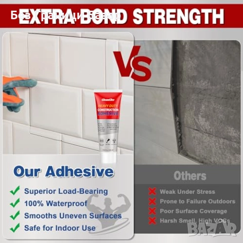Ново силно Универсално монтажно лепило 250g за бетон, дърво и метал, снимка 4 - Други стоки за дома - 51761232