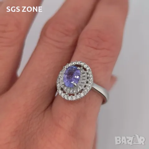 Много Красив Пръстен с Танзанит от Тайланд, снимка 3 - Пръстени - 49824969