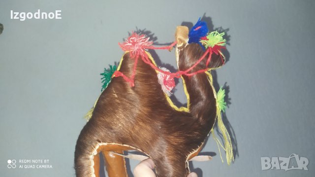 Голяма кожена фигура камила с косъм, снимка 3 - Статуетки - 43134790