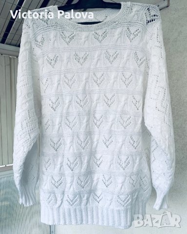 Много красива блуза или летен пуловер 100% памук, снимка 2 - Блузи с дълъг ръкав и пуловери - 40452701