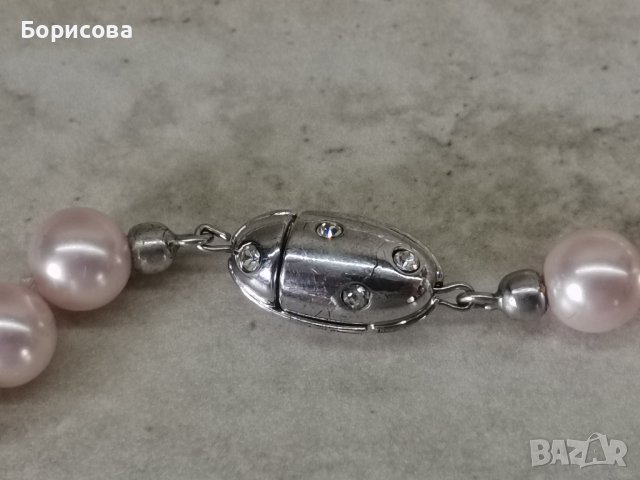Огърлица /колие с розови перли , снимка 4 - Колиета, медальони, синджири - 40733237
