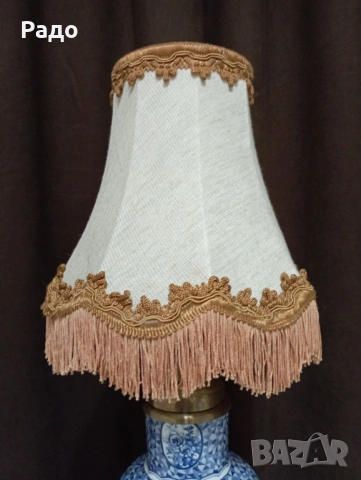 Красива голяма старинна порцеланова лампа, снимка 4 - Антикварни и старинни предмети - 47966953