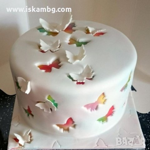 Комплект от 3 броя резци за фондан с форма на Пеперуда - код 3328, снимка 3 - Форми - 35410532