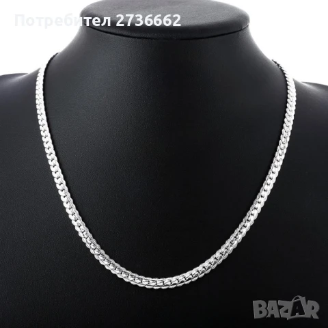 Сребърен ланец 14 грама , снимка 2 - Колиета, медальони, синджири - 50422902