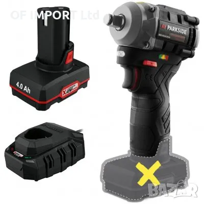 Безчетков Акумулаторен Ударен Гайковерт PARKSIDE Performance 12V Li-Ion 350Nm, снимка 5 - Други инструменти - 50220127