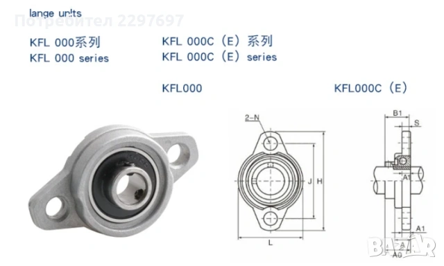 Лагери за опорен вал тип KFL различни диаметри, снимка 11 - Други инструменти - 53018167