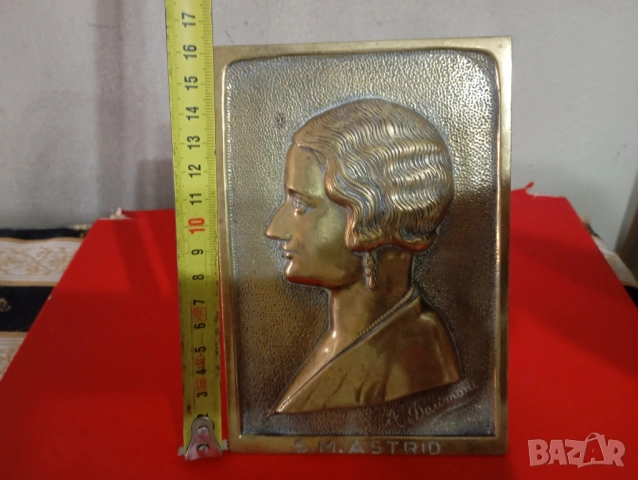 Бронзова плака,декорация, снимка 3 - Други ценни предмети - 48143668