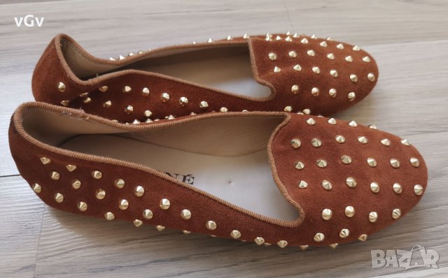 Дамски кожени мокасини Meline - 38, снимка 7 - Пантофи - 33139968