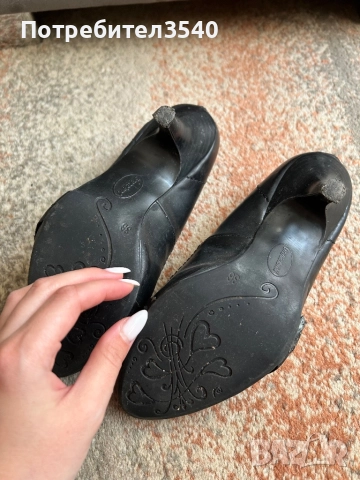 Дамски черни обувки на ток, снимка 10 - Дамски обувки на ток - 51681350