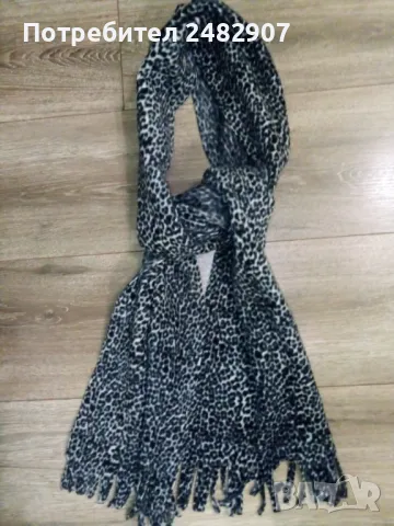 Поларен шал с ресни, снимка 3 - Шалове - 49651717