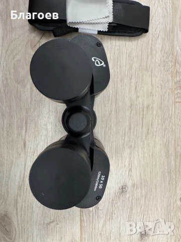 Нов Бинокъл с голямо зрително поле 10х50 с калъф и кърпичка за почистване, снимка 6 - Други спортове - 51313861