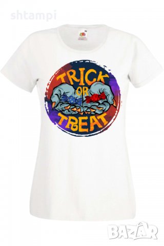 Дамска тениска Halloween 05,Halloween,Хелоуин,Празник,Забавление,Изненада,Обичаи,