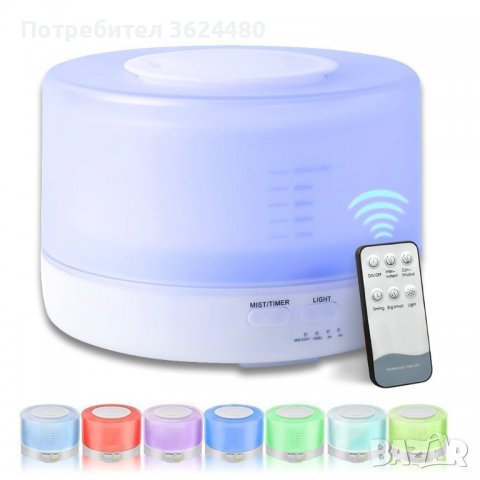 Арома Дифузер за етерични масла с цветотерапия