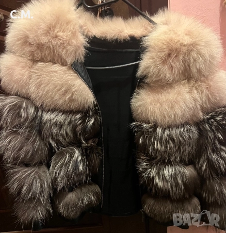 Палто от естествен косъм лисица, снимка 3 - Палта, манта - 52195357