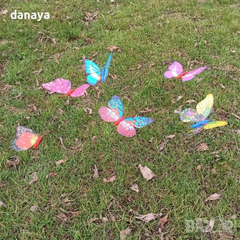 3595 Декоративна градинска пеперуда на колче, снимка 4 - Градински мебели, декорация  - 39782098