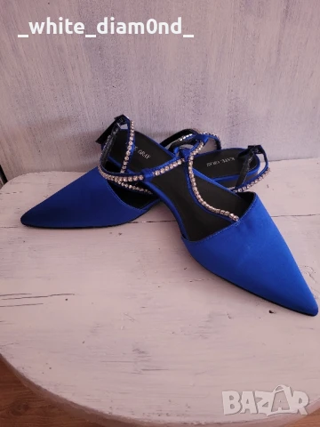 Стилни остри дамски пантофки номер 38, снимка 4 - Пантофи - 50613829
