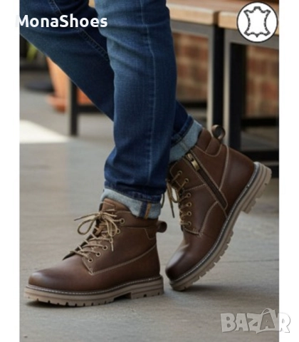 МЪЖКИ БОТИ ЕСТЕСТВЕНА КОЖА Kод 372