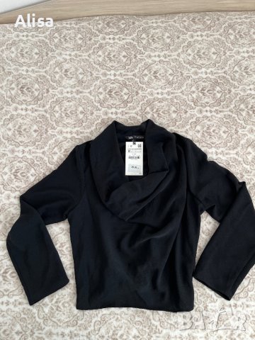 Дамска блуза с гръцко деколте, снимка 3 - Блузи с дълъг ръкав и пуловери - 43834655