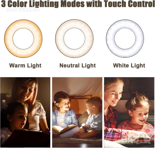 EXTRASTAR 40 LED настолна USB лампа 4,6W с щипка за закрепване и сензор за докосване, снимка 3 - Настолни лампи - 51253748