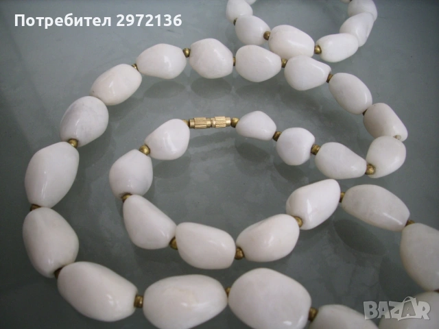 Колие и гривна бял ахат, снимка 3 - Бижутерийни комплекти - 53102023