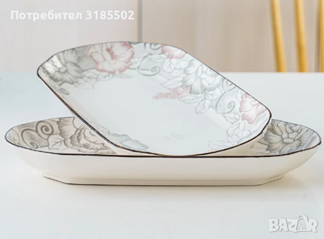 Овална керамична чиния 12,5", снимка 4 - Прибори за хранене, готвене и сервиране - 51393953