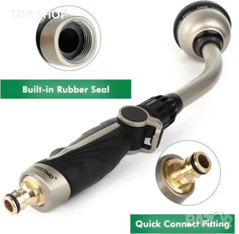 RESTMO Heavy Duty, 42 см дълъг пистолет за пръскане, 10 режима на пръскане, снимка 5 - Други стоки за дома - 49551818