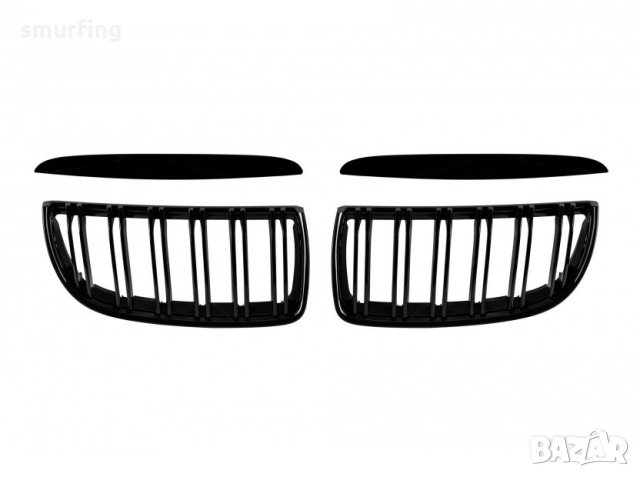 Бъбреци с двойни ребра черен лак за BMW серия 3 E90, E91 2005-2008, снимка 3 - Аксесоари и консумативи - 32449674