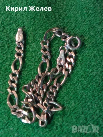 КЛАСИЧЕСКА КАРТИЕ ПЛЕТКА СРЕБЪРНА ГРИВНА СРЕБРО 925 ITALY 44324, снимка 10 - Гривни - 46265442