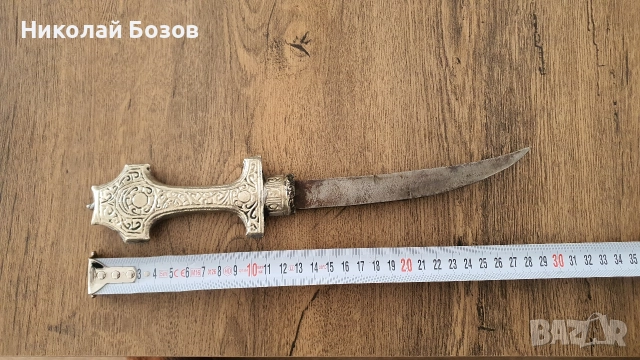 Ханджар – средата на 19 век – сребърен, снимка 8 - Колекции - 52911886