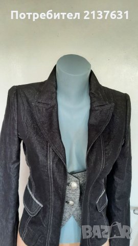 Дамско ДЪНКОВО  САКО   - черен цвят - Размер S, снимка 1