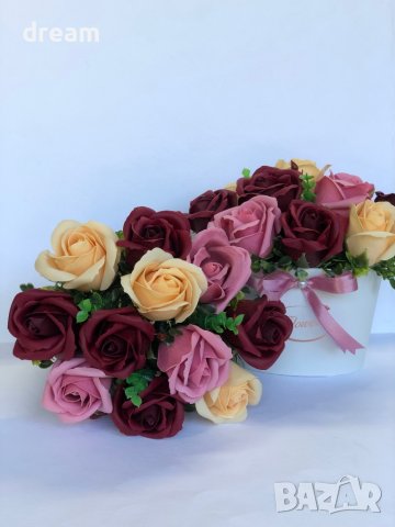 Букет с ароматни сапунени рози, снимка 17 - Декорация за дома - 32962692