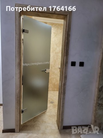 стъклени врати с каса от камък, снимка 5 - Врати за баня - 43397603