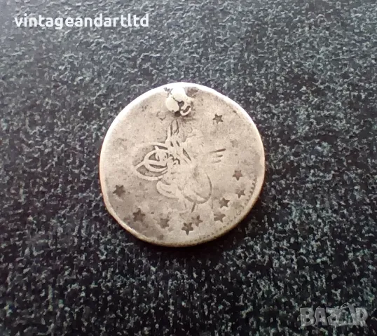 1 куруш AH 1293, Турция, куриоз, сребро, сребърна монета, снимка 1